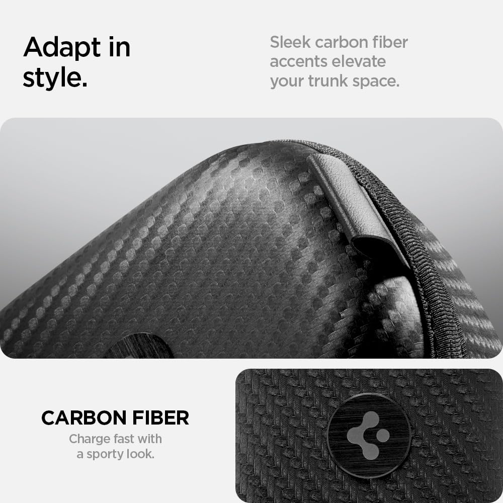 Spigen Adapter Case (Carbon Edition) Designed for Tesla SAE J1772 Charging Adapter with Magnet Open/Close (SAE J1772 Charging Adapter NOT Included)