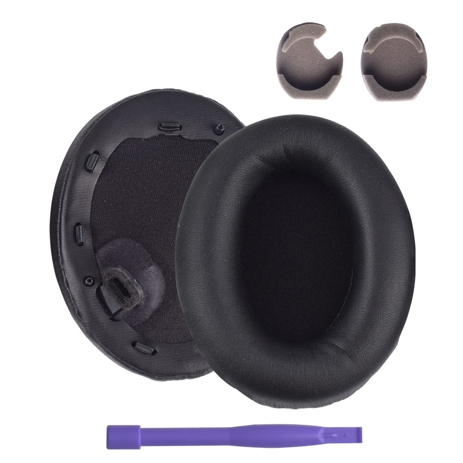 WH-1000XM4 Ear Cushions Replacement Noise Isolation Ear Pads Compatible with Sony WH1000XM4 Wireless Noise Canceling Over-Ear Headphones- Added Thickness & Plastic Stick