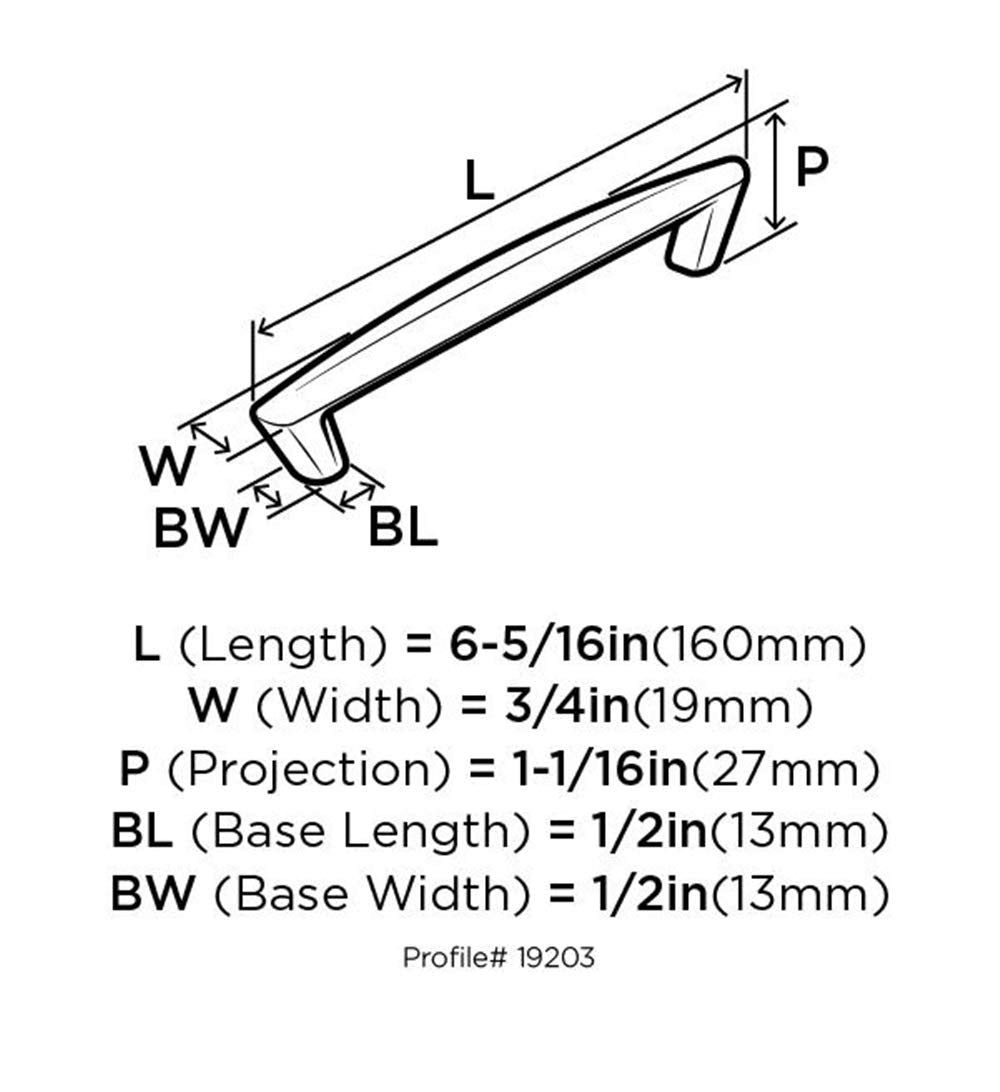 Amerock | Cabinet Pull | Satin Nickel | 5-1/16 inch (128 mm) Center to Center | Essential'Z | 1 Pack | Drawer Pull | Drawer Handle | Cabinet Hardware