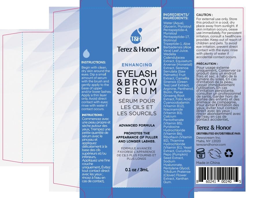 Advanced Eyelash Serum for Thicker, Longer Eyelashes and Eyebrows - Grow Luscious Lashes with Brow Enhancer (3mL)