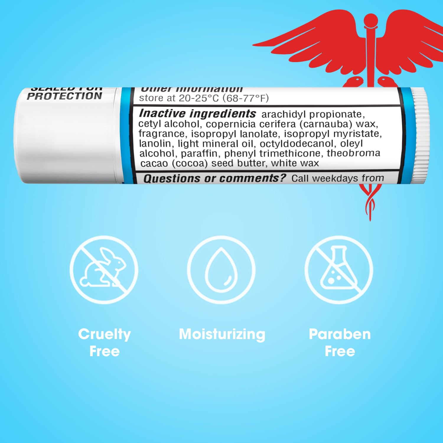 ChapStick Bulk Medicated Lip Balm 12-Pack – External Analgesic, Skin Protectant for Dry Lips & Cold Sore Pain Relief, 0.15 Oz Ea