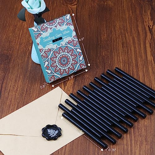 Silver Wax Seal Sticks, LONBEIIFY 20pcs Premium 7mm Sealing Wax Sticks Only Suit for 0.28'' Glue Gun, Perfect for Wax Seal Stamp,Wedding Invitations, Christmas Gift & Envelopes (Silver)