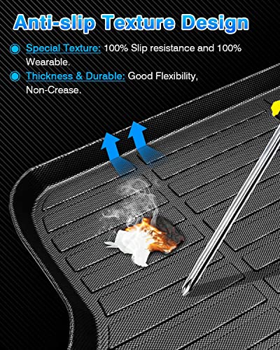 Cartist Floor Mats Compatible with 2022 2023 2024 2025 Mitsubishi Outlander (Only Fit Gasoline Model) All Weather Floor Liner 3 Rows Car Carpet Protection TPE Odorless