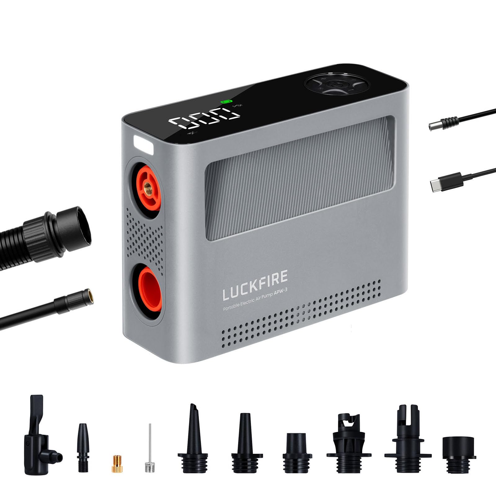 Tire Inflator Portable Air Compressor Paddle Board Pump, 10-in-1 150PSI Electric Air Pump for Car Tires, SUP Pump of 2 Stage Inflation & Auto-Off, for Car, Paddle Board, Inflatable Boat, Bike