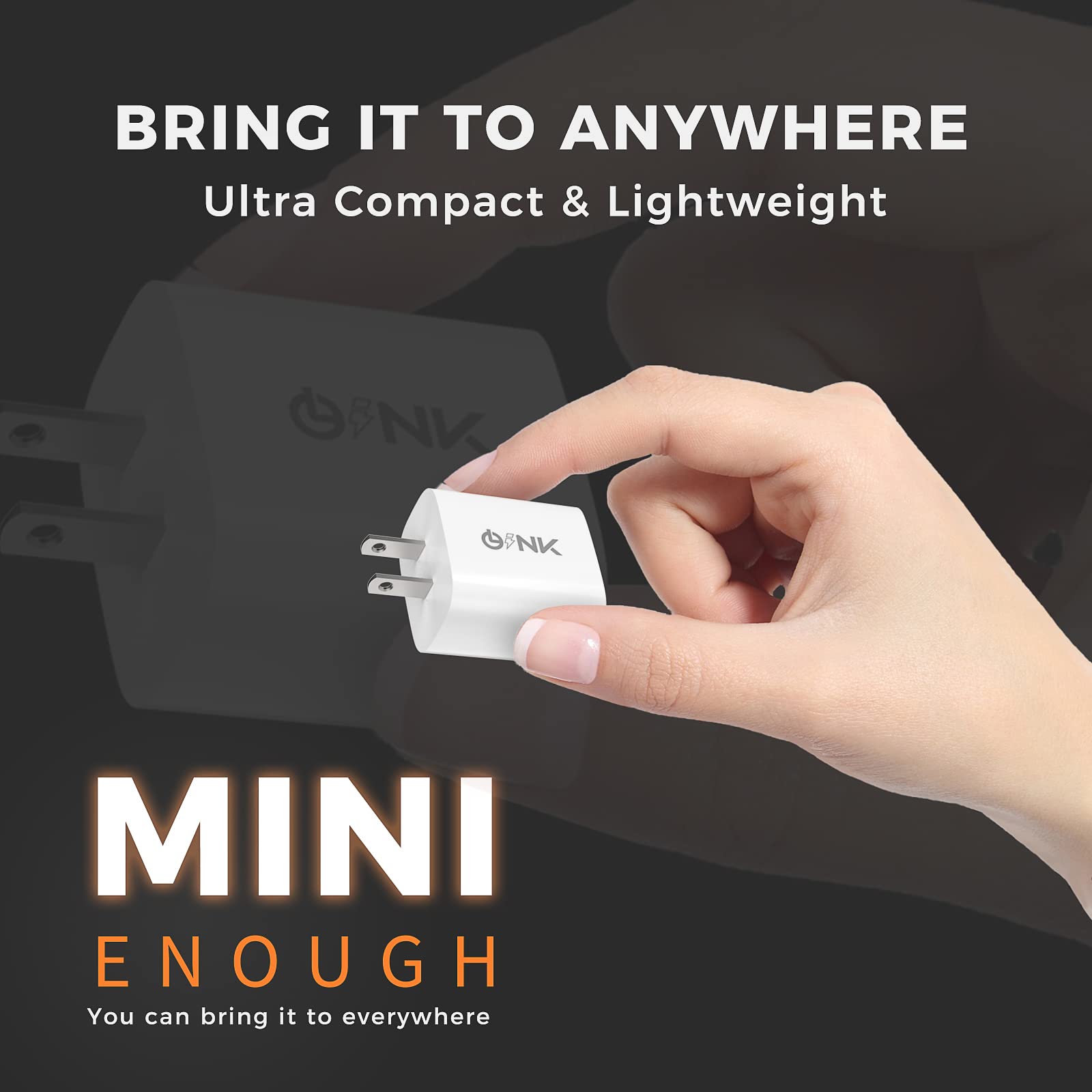 OLINK 20W Fast Charging Dual Port Power Adapter(USB A+Type C), Universal Compact USB Charger Block for iPhone 15/14/13/12/11/X/8 Pro Max, iPad Pro/Air, Airpods, Apple Watch, Samsung Galaxy