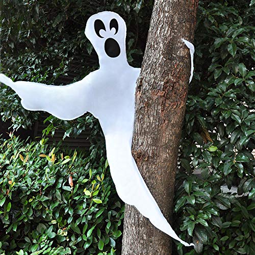 JOYIN 53” Halloween Bendable Tree Wrap Ghost Decoration for Halloween Outdoor, Lawn Decor, Tree, Pilar Decorations, Ghost Party Supplies