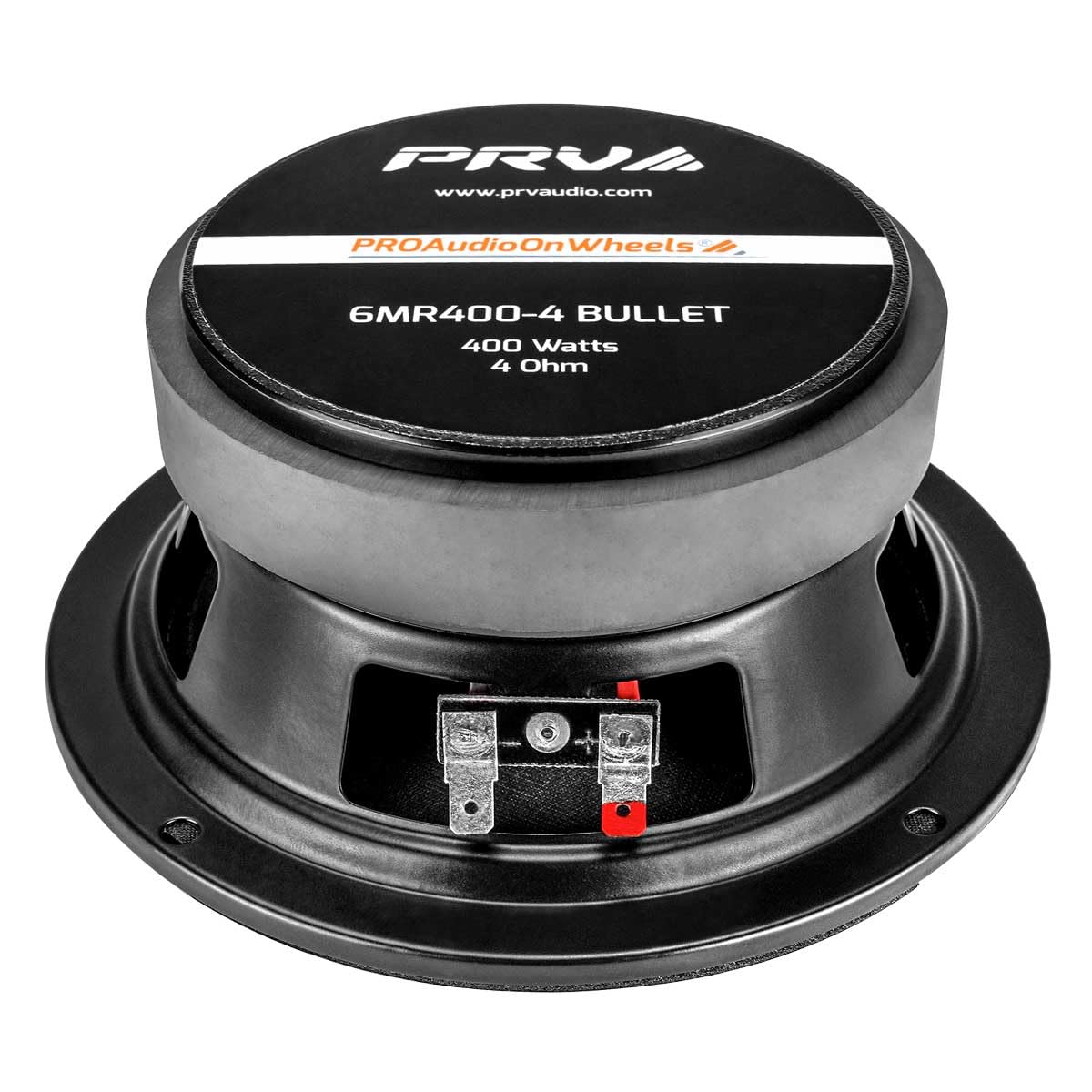 PRV AUDIO 6.5 Inch Midrange Bullet Speaker 6MR400-4 Bullet, 4 Ohm 400 Watts High Performance Car Audio Loudspeaker High Output Sound (Single)