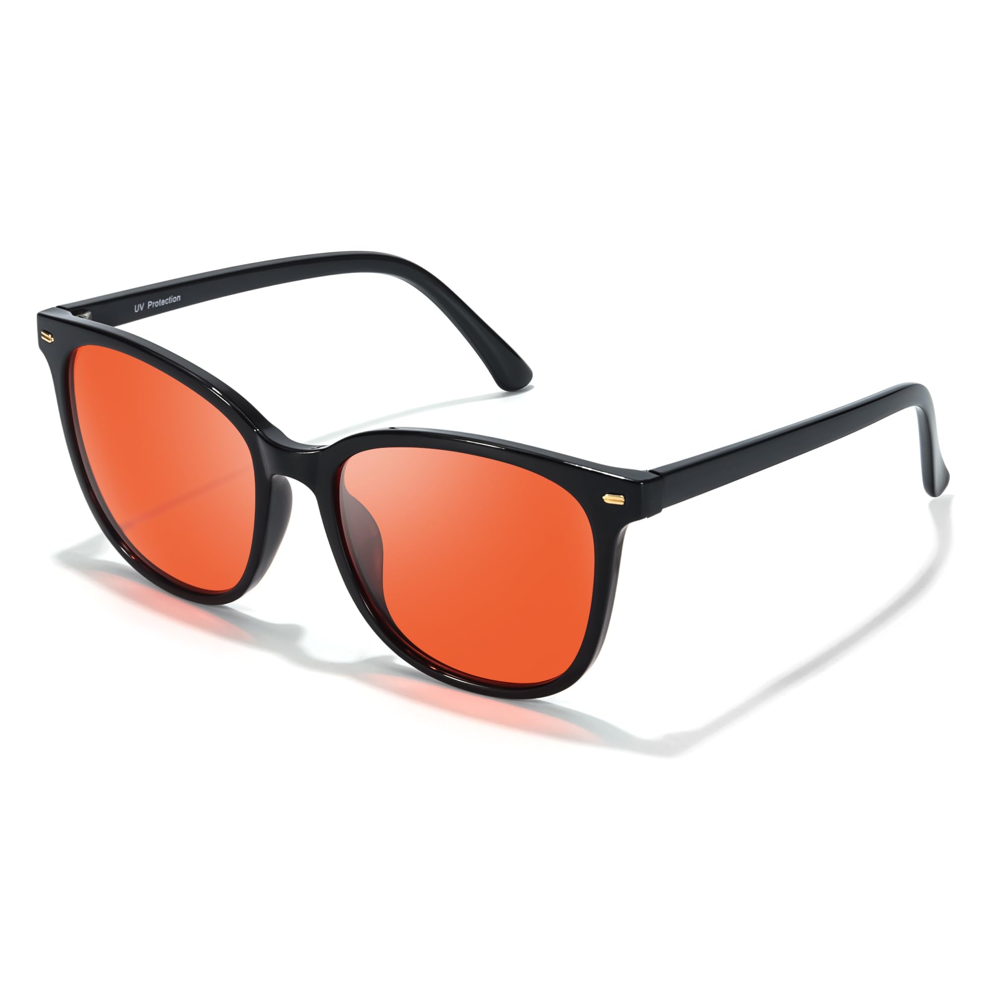 TJUTR Sleep Blue Light Blocking Glasses for Women Men, Professional 2.0 AR Coatings Red Lens for Computer Reduce Eyestrain (A1 Black)