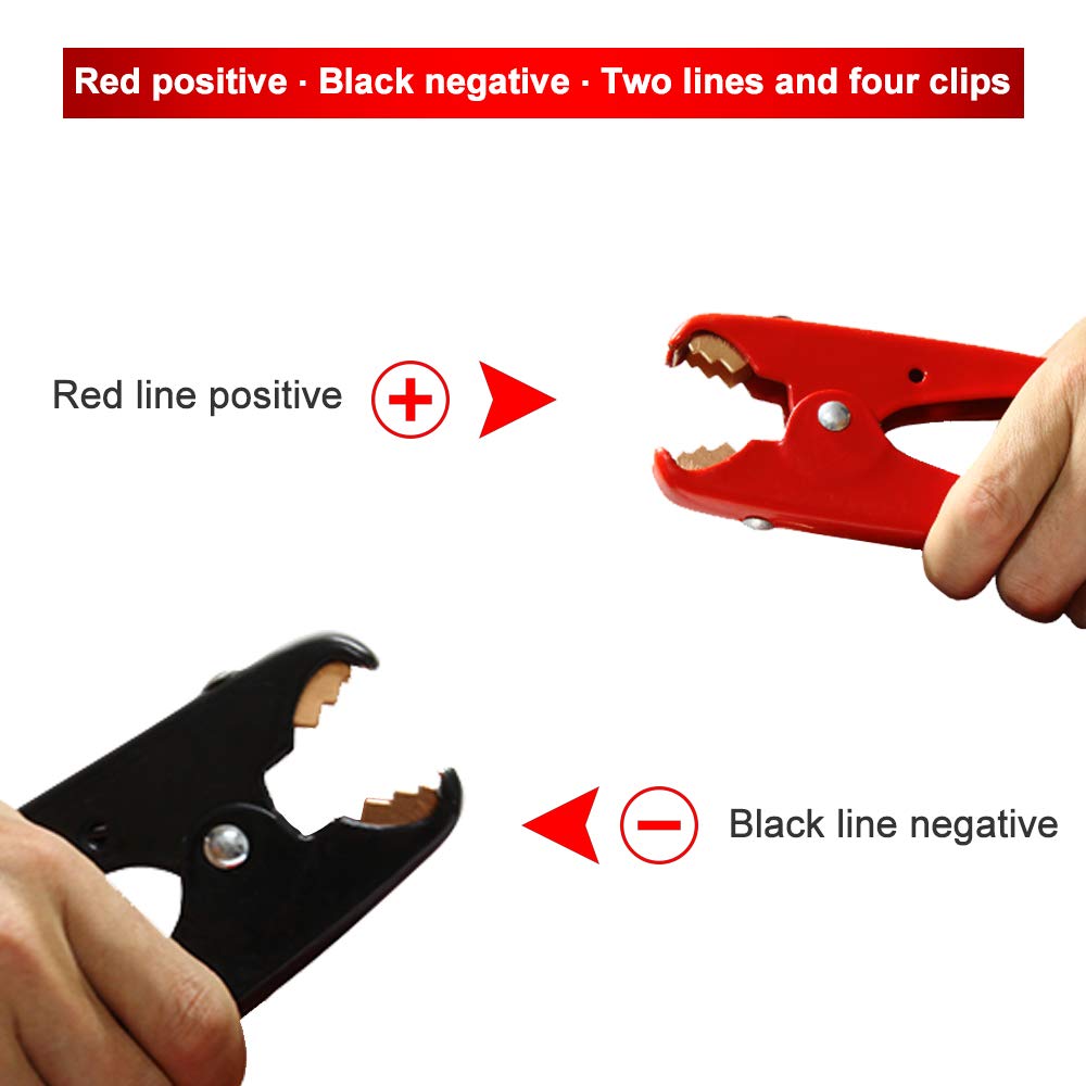 A ABIGAIL Heavy Duty Jumper Cables, Booster Cables 1 Gauge 800A 25 Ft Booster Jump Start Automotive Jumper Cables Kit for Car, SUV, and Trucks with Professional Clamps and Carrying Bag