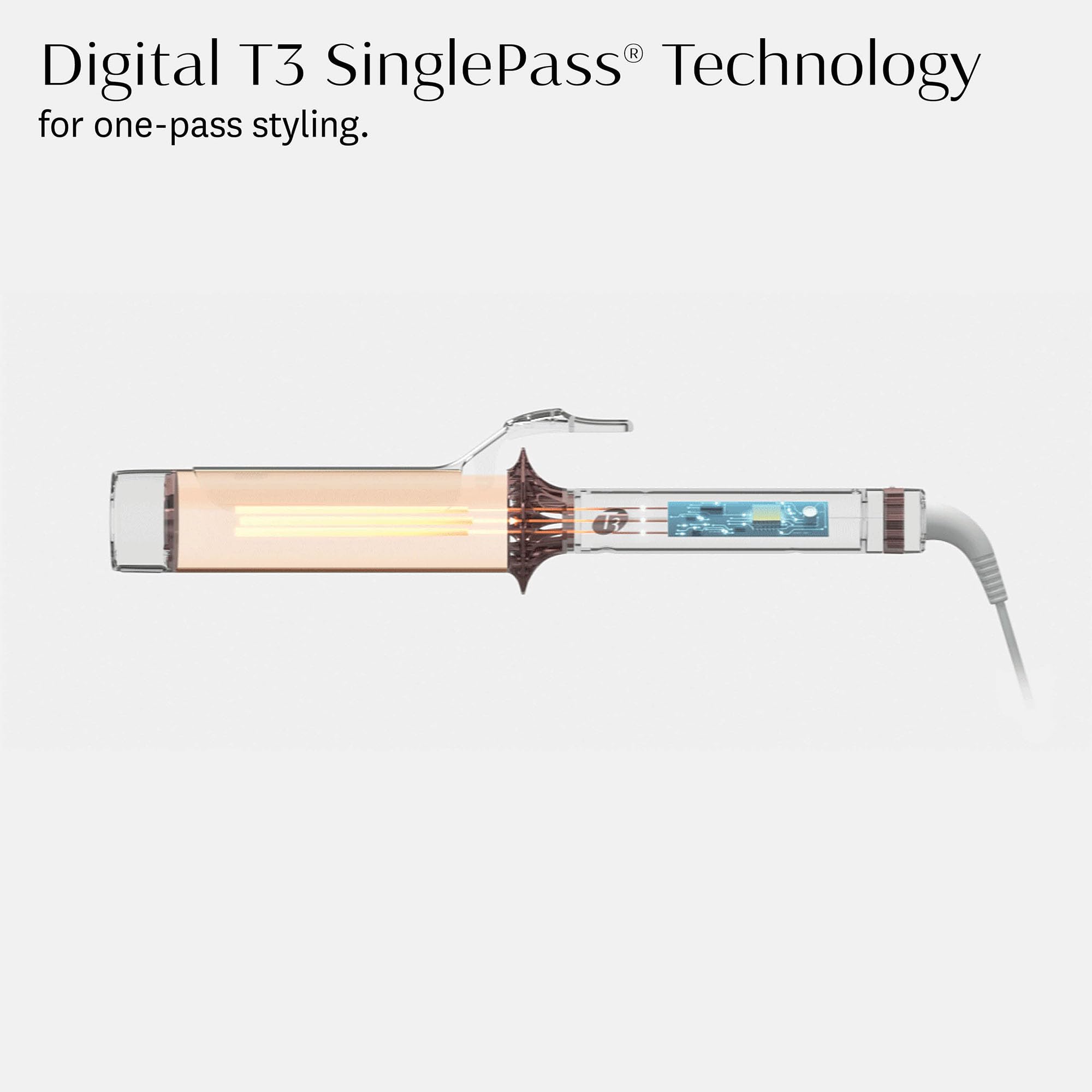 T3 BodyWaver Professional 1.75" Curling and Styling Iron with 5 Heat Settings and Custom Blend Ceramic Barrel for Big, Bold Waves