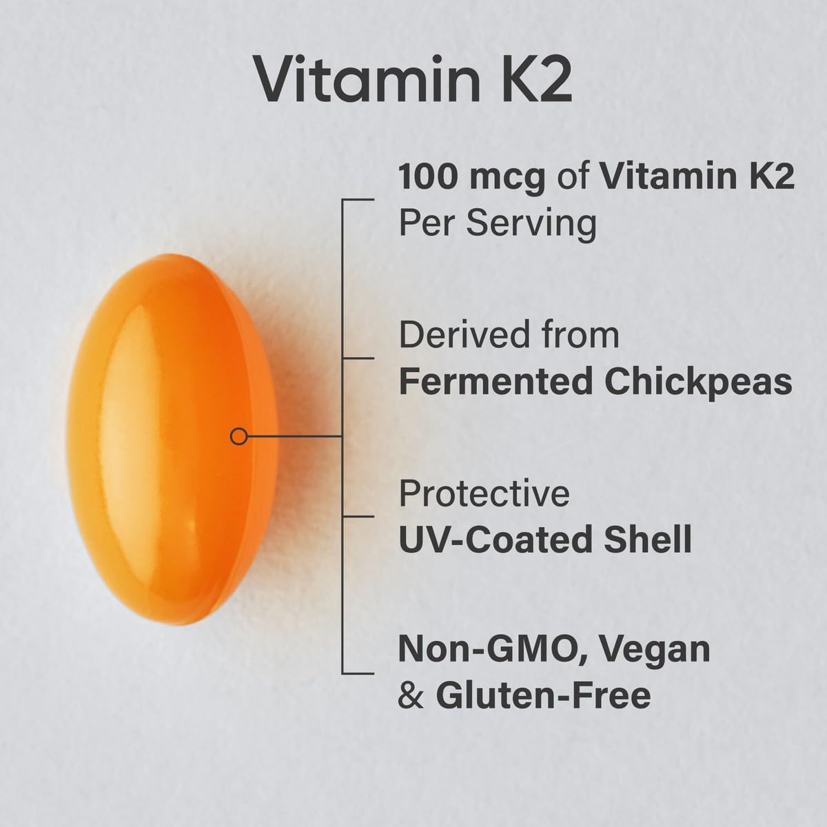 Sports Research Vitamin K2 as MK-7 100mcg with Coconut MCT Oil - 120 Veggie Softgels (4 Month Supply) Vegan Certified, Non-GMO Verified, Gluten & Soy Free
