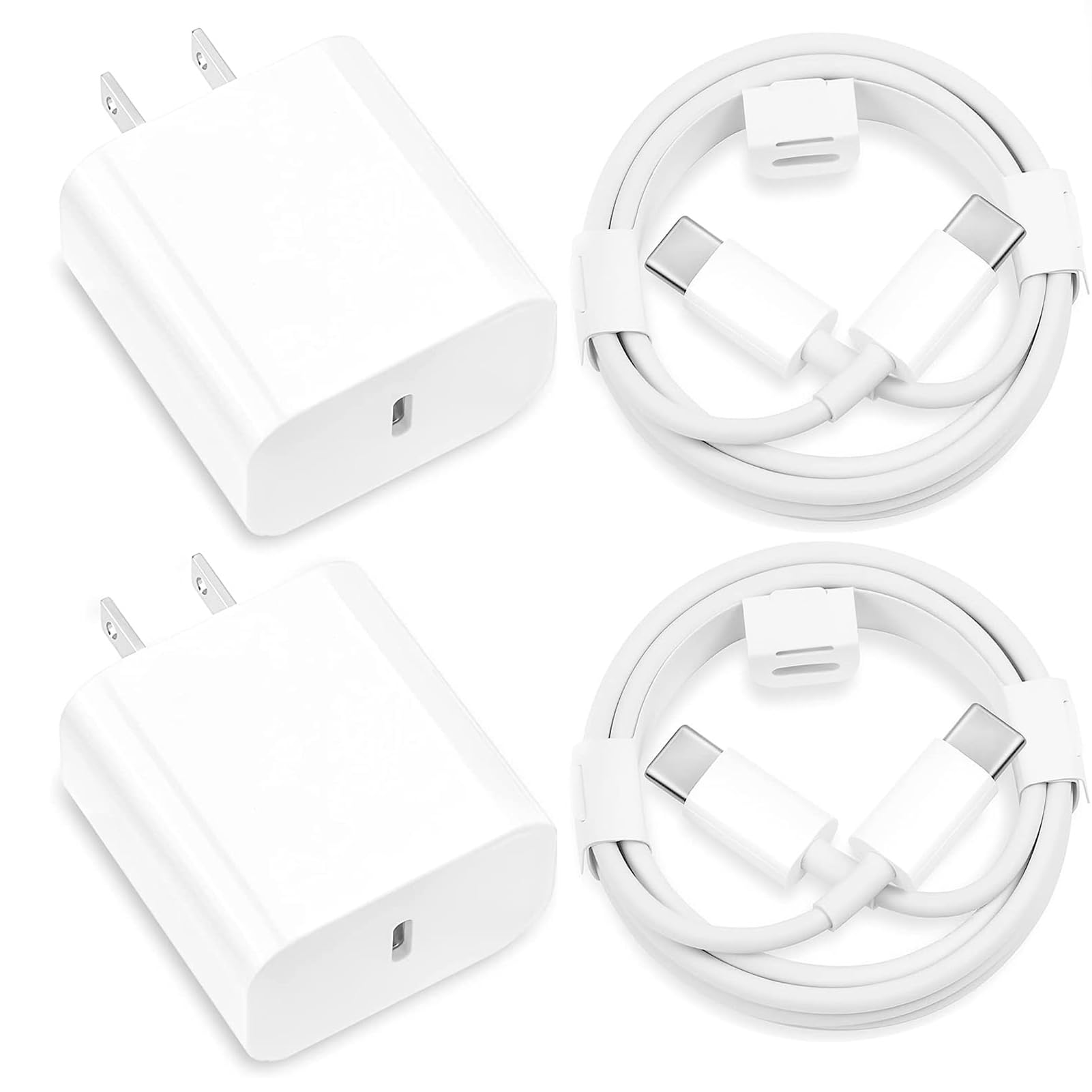 Pixel 8/7/6/5/4/3 Fast Charger, 2Pack 20W USB C Charging Block for Google Pixel 8/8 Pro/7/7 Pro/7a, 6a/6/Pro, 5/4/3/2/XL, Phone 15, Galaxy, Android Phones + 6FT USB C Cable Cord