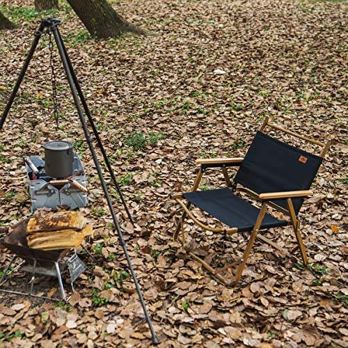 Naturehike MW02 Foldable Chair - Outdoor Furniture Kermit Aluminum Portable Folding Chair Great for Camping Picnic Park (Black, Regular)