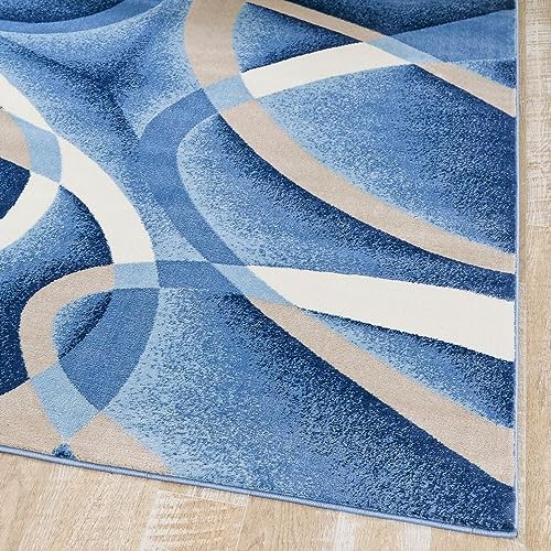 2305 Geometric Abstract Beige 2x7 Area Rugs for Entryway