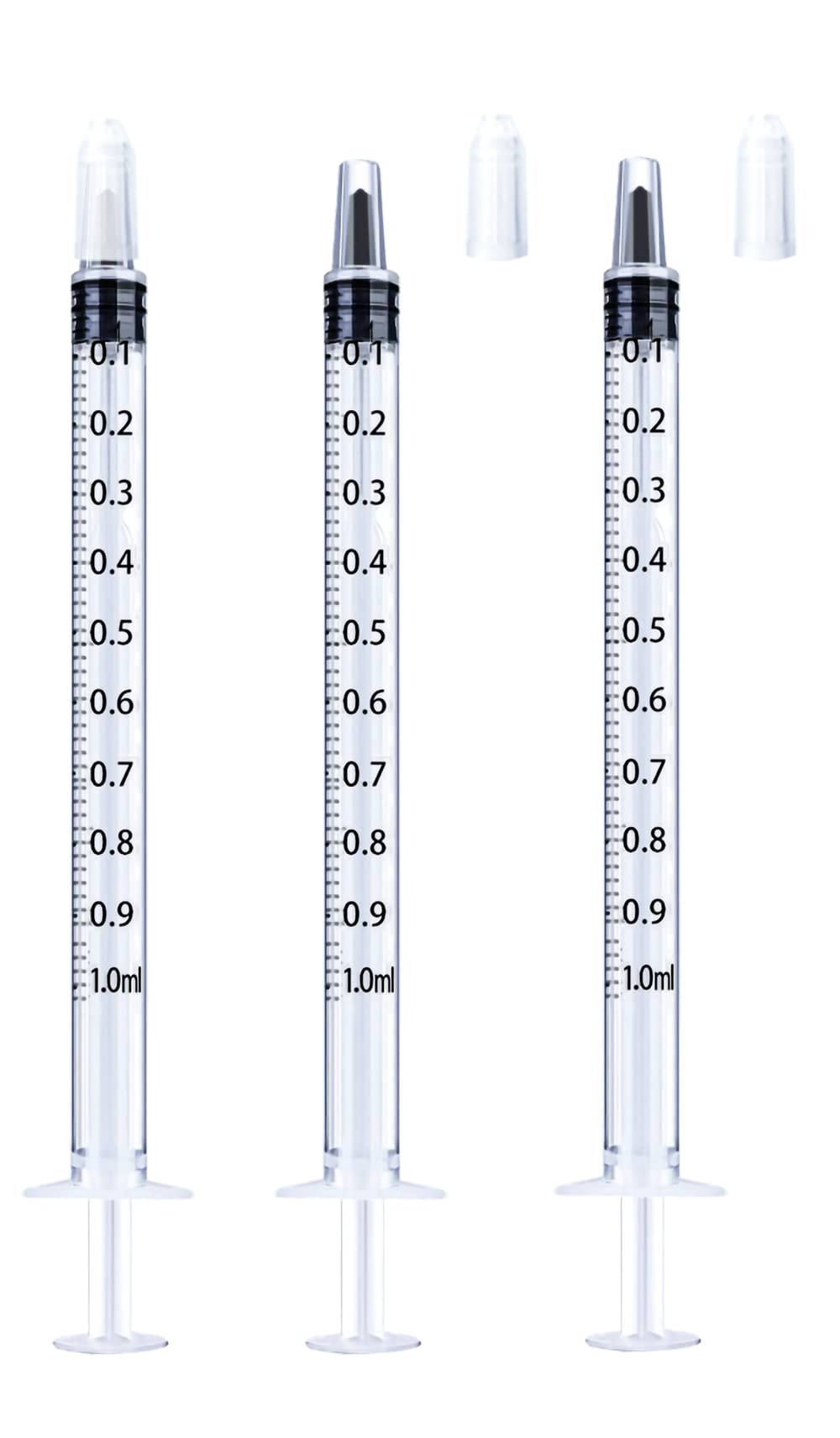 1ml Syringe for Liquid, Oral, Scientific Labs, Measurement, Dispensing, with Cap- 3 Pack 1ml Syringes