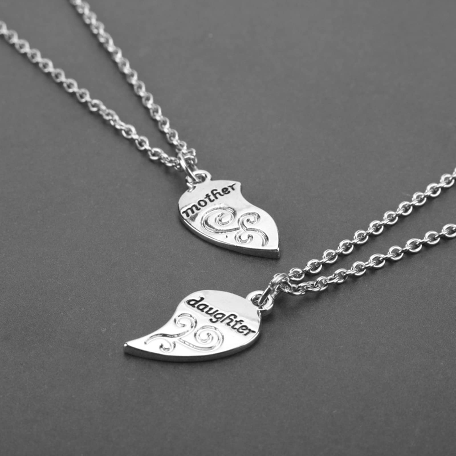 Zittop Mother Necklace Heart Matching Necklace Jewelry