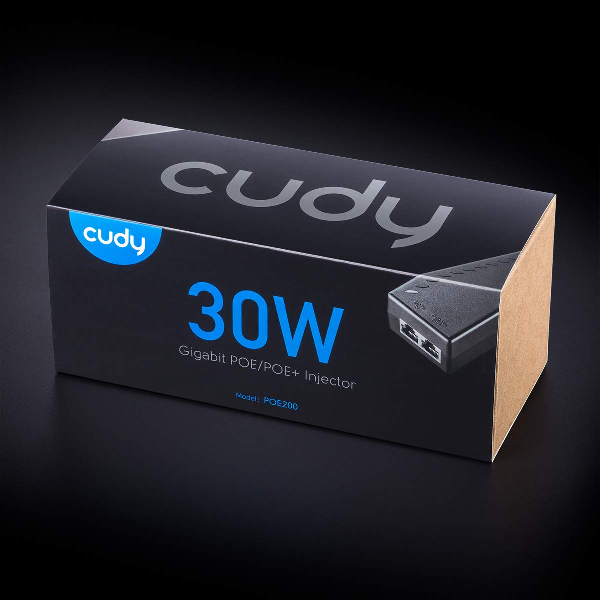 Cudy New 30W Gigabit PoE Injector Adapter, 30W,10/100/1000Mbps RJ-45, IEEE 802.3af / 802.3at Compliant, up to 100 Meters (325 Feet), PoE200