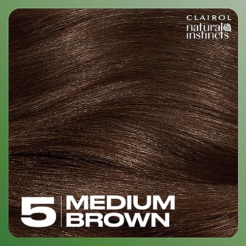 Clairol Natural Instincts Demi-Permanent Hair Dye, 5 Medium Brown Hair Color, Pack of 1