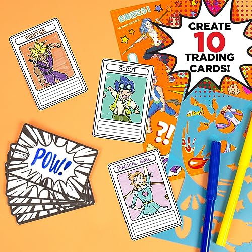 Made By Me Anime Color & Design Artist Set, 22-Piece Art Set, How to Draw, Create Comics, Make Manga & Sketchbook, Gifts for Enthusiasts, Arts & Crafts for Kids 6+