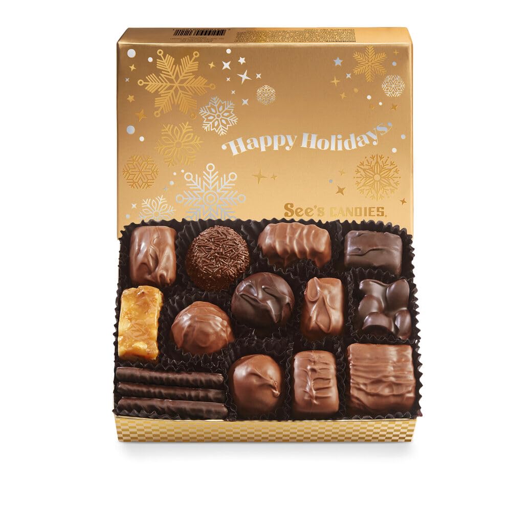 See's Candies 8 oz Christmas Happy Holidays Box