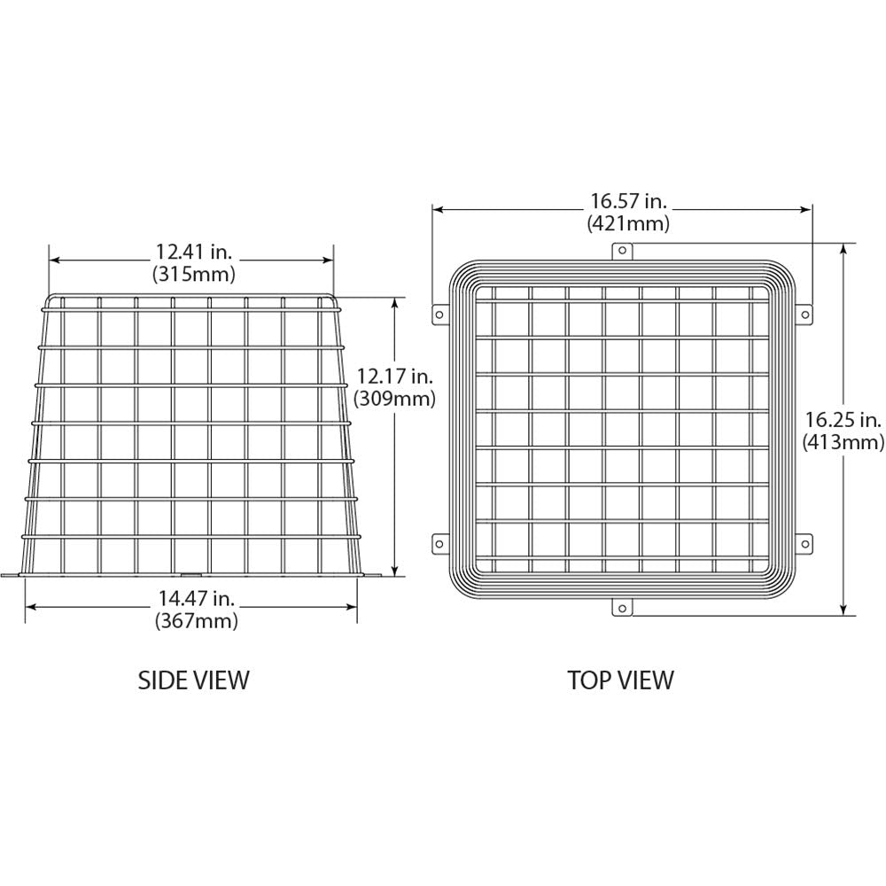 Safety Technology International, Inc. STI-9730 Steel Wire Guard Damage Stopper® Cube Cage Approx. 12" x 12" x 12"