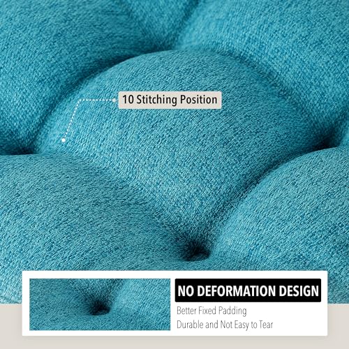 Tromlycs Indoor Rocking Chair Cushion for Rocking Chair Pads Back and Seat Sets with Ties 2 Piece Black