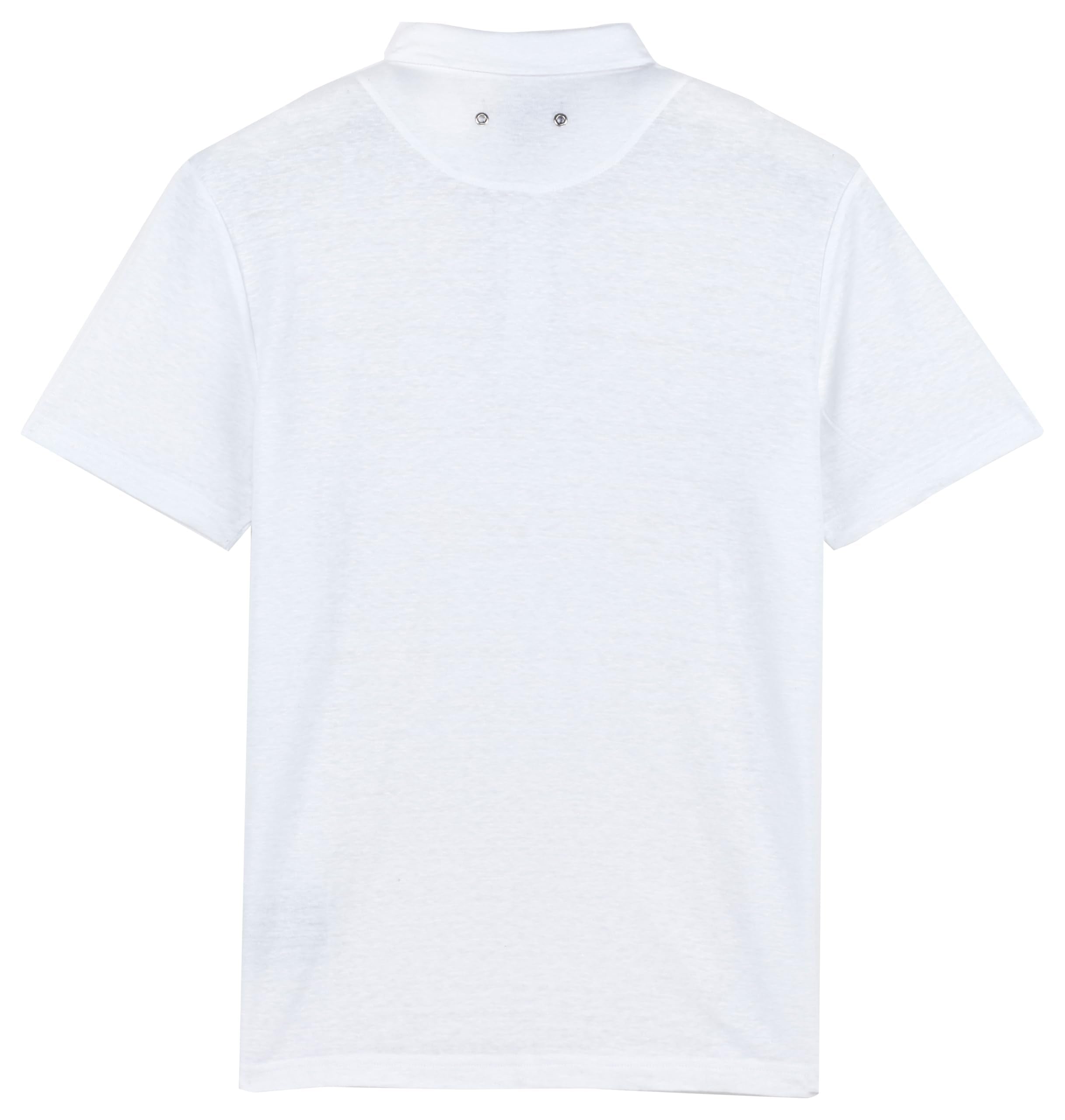 Vilebrequin Men Linen Jersey Polo Solid, L, White