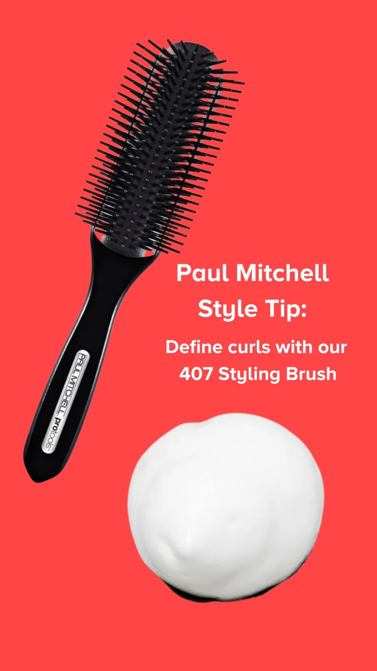 Paul Mitchell Pro Tools 407 Styling Brush, Nylon Bristle Brush Creates a Variety of Hairstyles, For All Hair Types