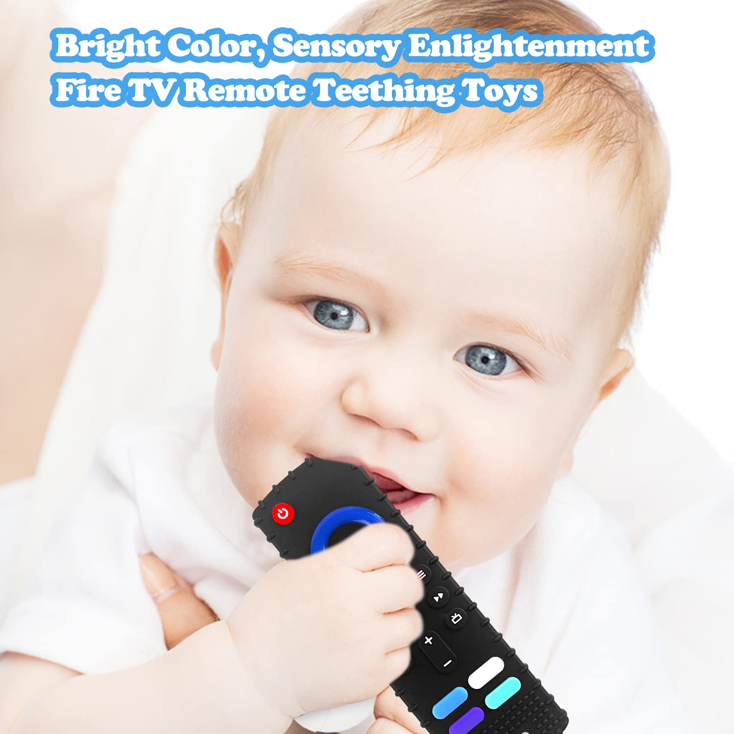 2 Pack Baby Infant Teething Toys for Babies 3-36 Months Remote Control Teether for Baby (Color05)