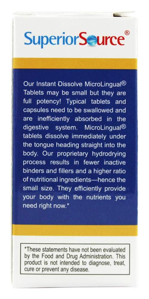 Superior Source Vitamin K2 MK-7 (Menaquinone-7), 100 mcg, Quick Dissolve MicroLignual Tablets, 60 Count, Healthy Bones and Arteries, Immune & Cardiovascular Support, Non-GMO