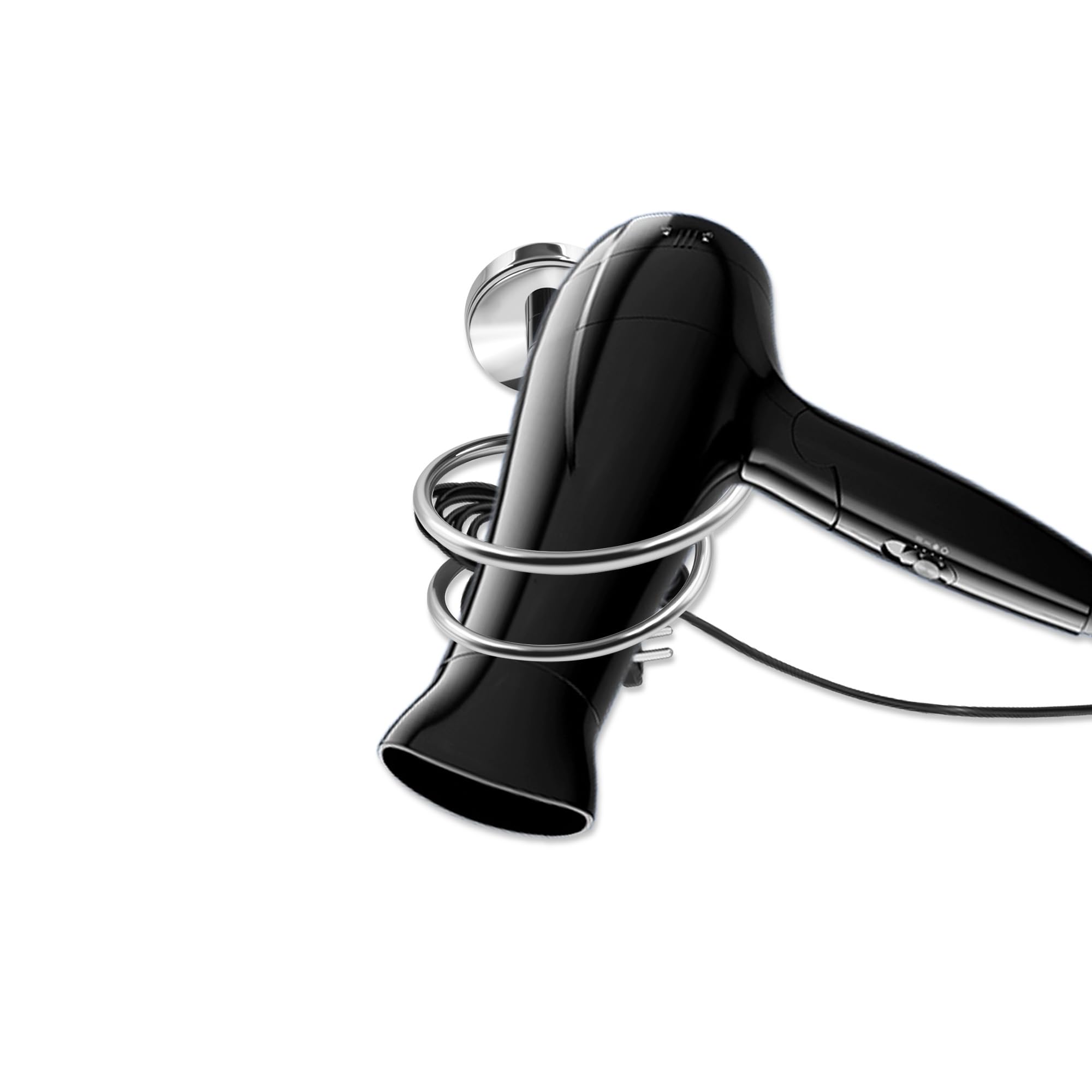 Bathroom Hair Dryer Holder Hair Care Tools Holder Wall Mount Chrome Finished Stainless Steel