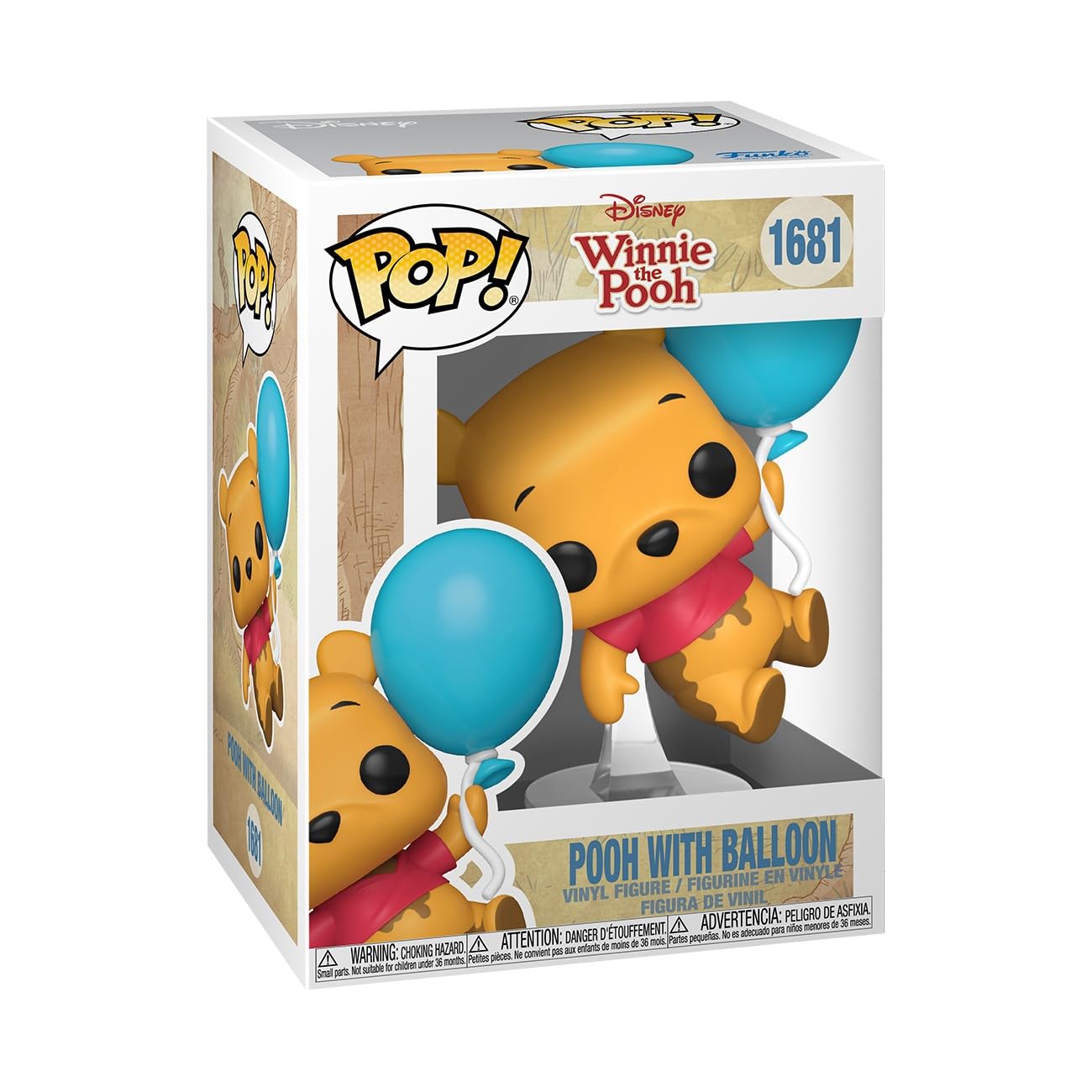 Funko Pop! Disney: Winnie The Pooh - Pooh with Balloon - Collectable Vinyl Figure - Gift Idea - Official Merchandise - Toys for Kids & Adults - Disney Fans