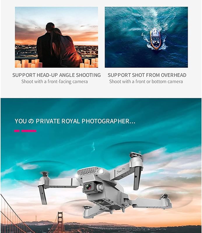 Drone with Camera, 2024 Newest Foldable Drone with App Control, FPV Live Video RC Quadcopter with 4K Camera for Adults Beginners Kids