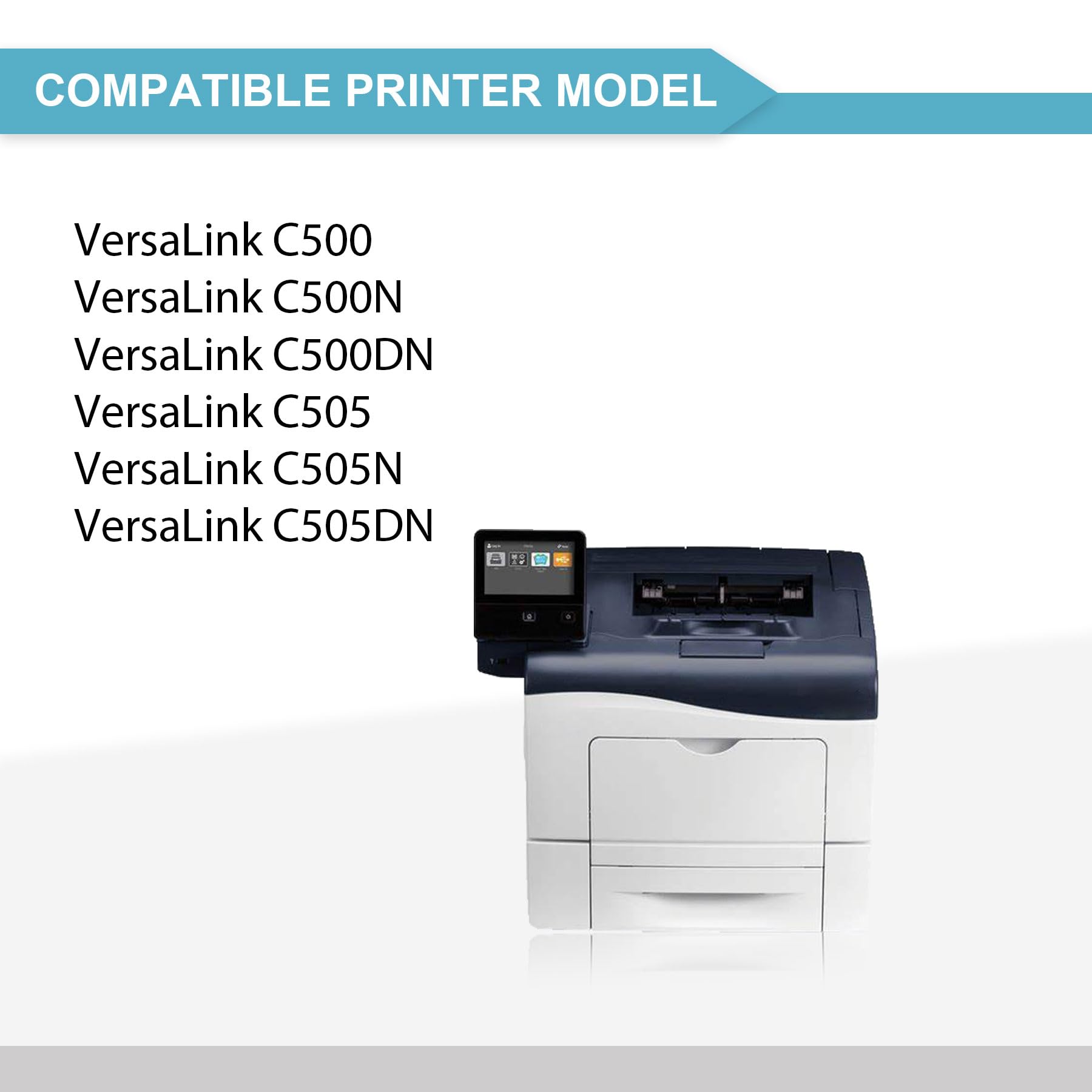 VersaLink C500/C505 Toner Cartridge Set 4Pack (1BK/1C/1M/1Y) - 106R03862 106R03859 106R03860 106R03861 Toner Replacement for Xerox VersaLink C500 C500N C500DN C505 C505N C505DN Printer