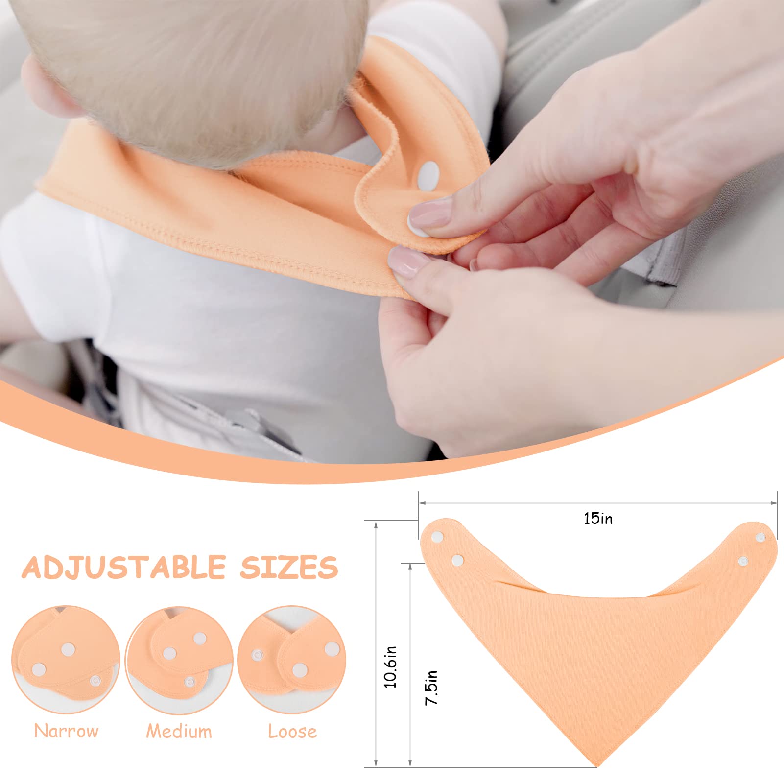 Yoofoss Baby Bibs 10 Pack Soft and Absorbent Baby Bandana Drool Bibs for Boys Girls