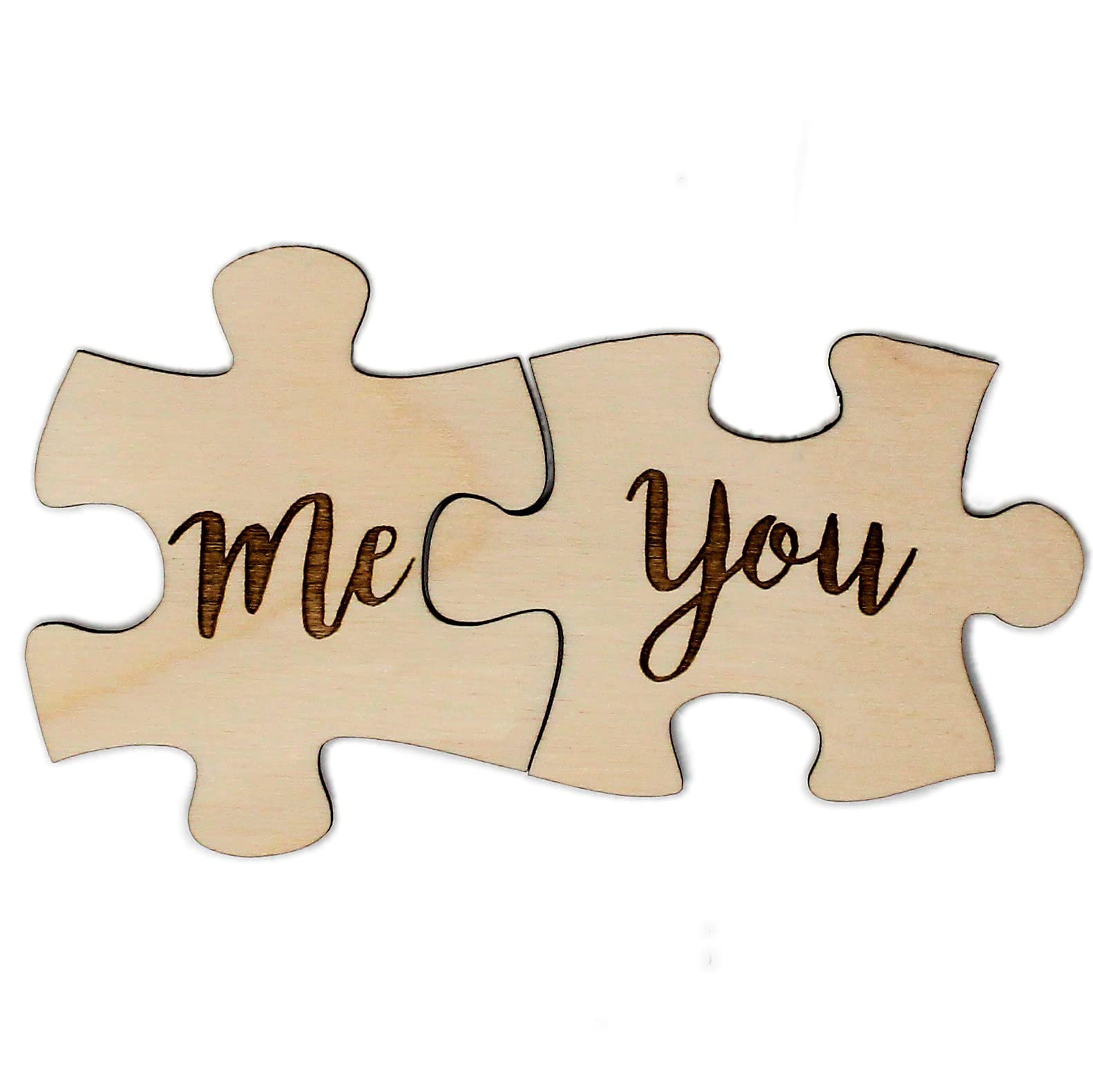 You and Me Puzzle Piece 2 Pin Set | Handmade Cute Jigsaw Valentine's Day Gift for Couples