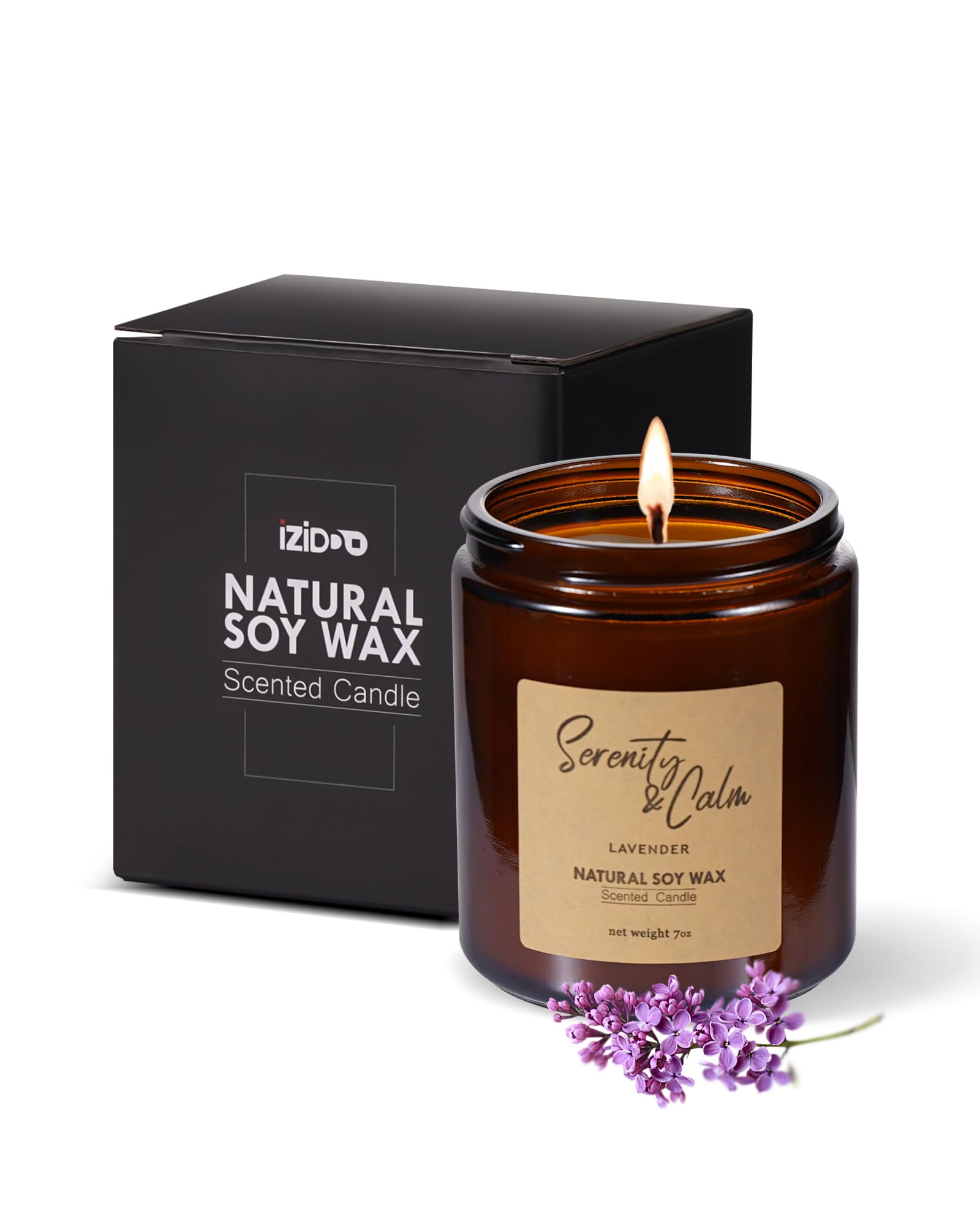 IZIDDO Scented Candles,Aromatherapy Candles,Candles for Home Scented,7 oz 45 Hour Burn,Brown Candlle Jar