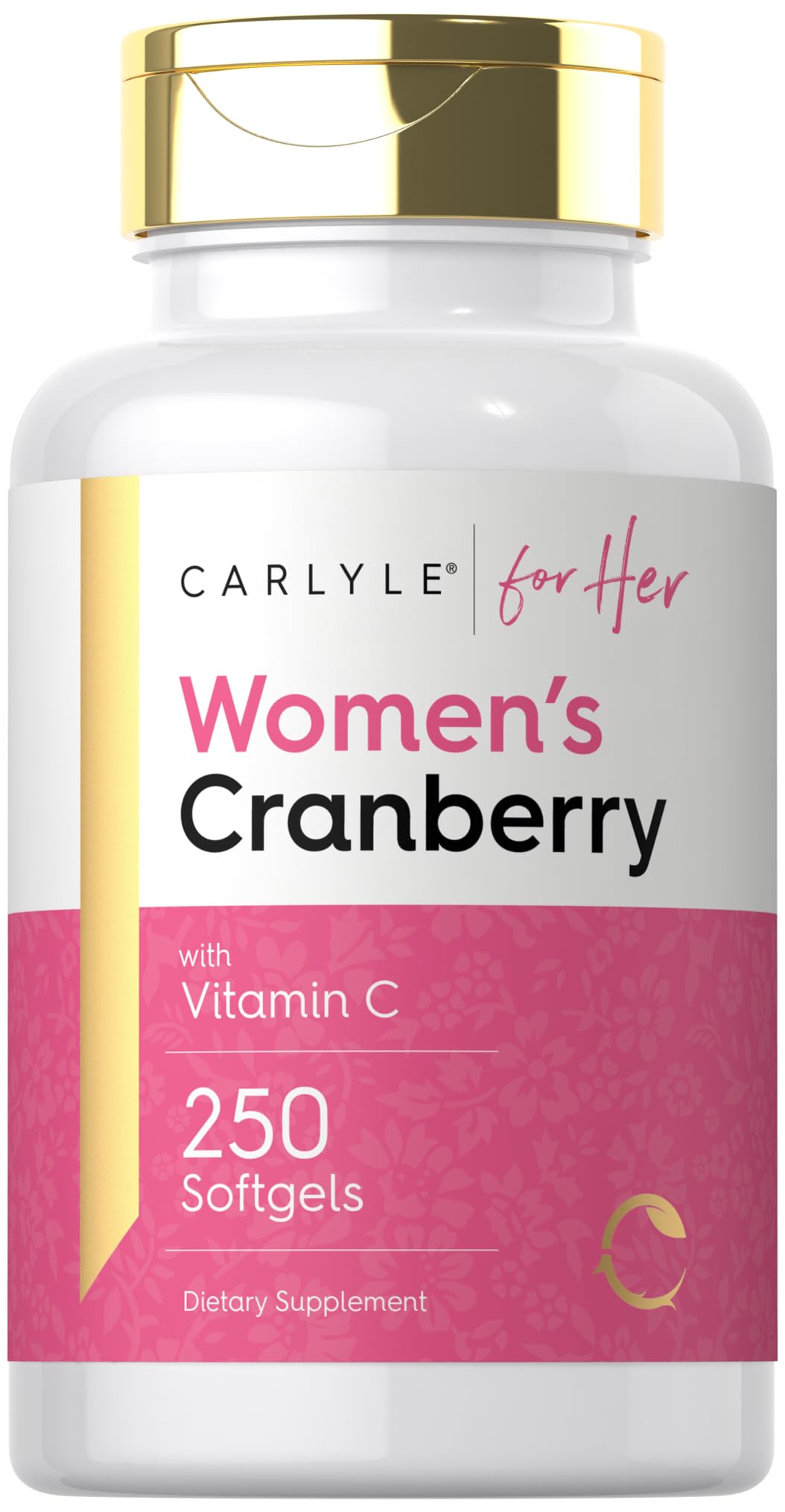 Carlyle Cranberry Pills for Women | 250 Softgels | Supplement with Vitamin C | Non-GMO, Gluten Free | for Her