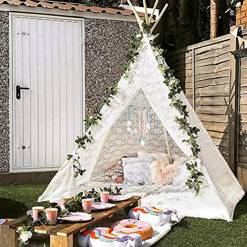 Huge Teepee Tent for Adult Super Large 85 inch Height Luxury Lace - Kids Adult Teepee Beach Tent for Party Outdoor Wedding Teepee Tent, Picnic Tent by Avrsol