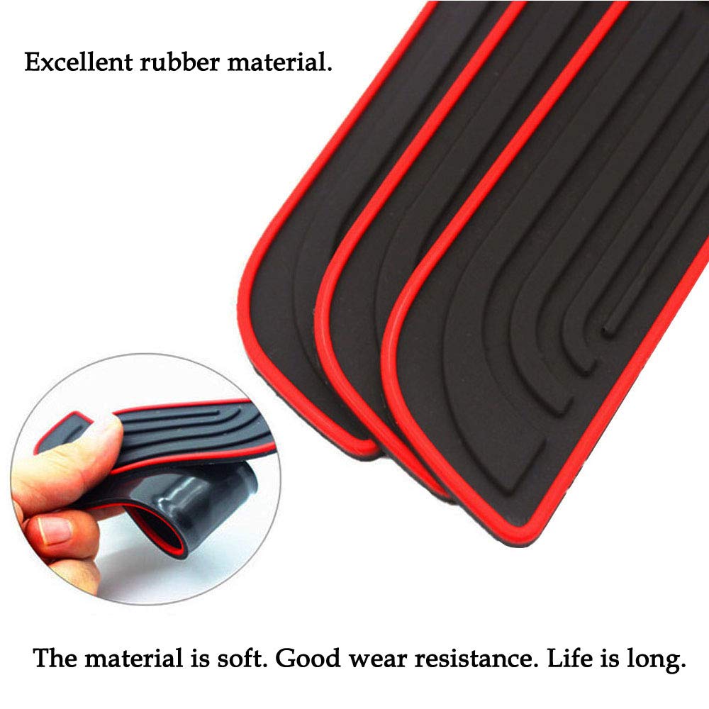 Door Sill Plate Protectors for Car - Universal Door Entry Guards Sill Scuff Cover Panel Step Protector, Welcome Pedal Protector Cover, Sports Pattern, 4pcs/Set