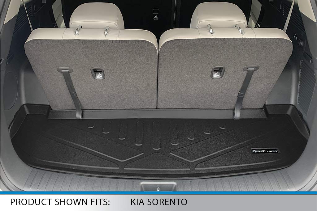 SMARTLINER Custom Fit 2 Row Floor Mats & Cargo Liner Behind 3rd Row Set for 2021 Kia Sorento (Only w/ 2nd Row Bench Seat)