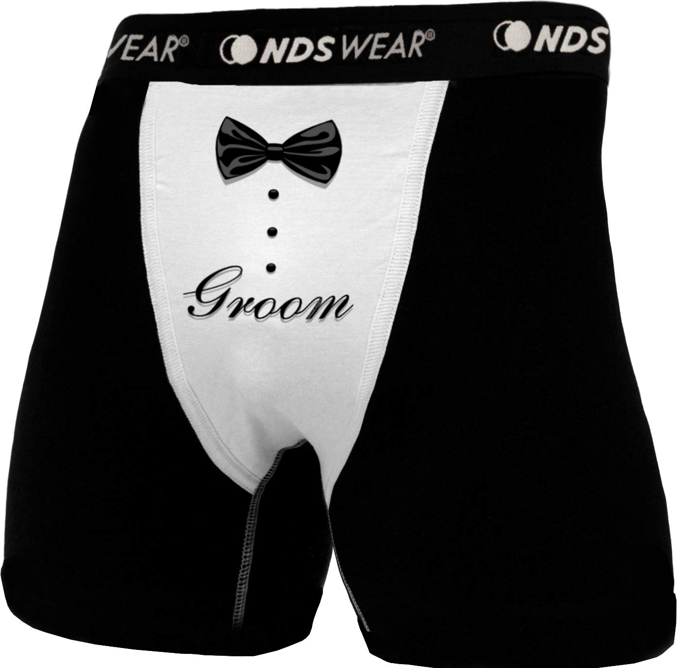 NDS Wear Tuxedo Groom Mens Boxer Brief Underwear - Large