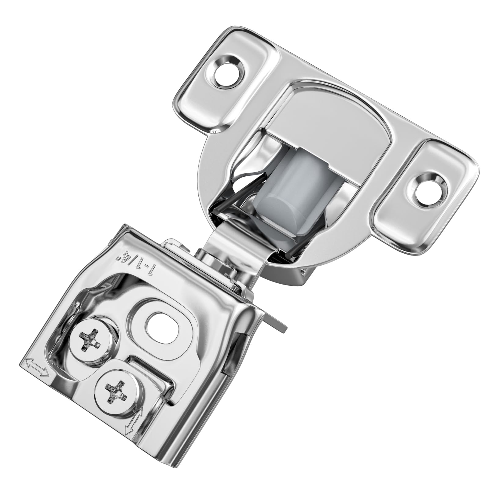 HOSOM 50 Pack 1-1/4" Overlay Soft Close Cabinet Hinges, Kitchen Cabinet Hinges, Cabinet Door Hinges, Soft Close Hinges for Kitchen Cabinet Doors, 3-Way Adjustment Cabinet Hinges Conccealed, 105 Degree