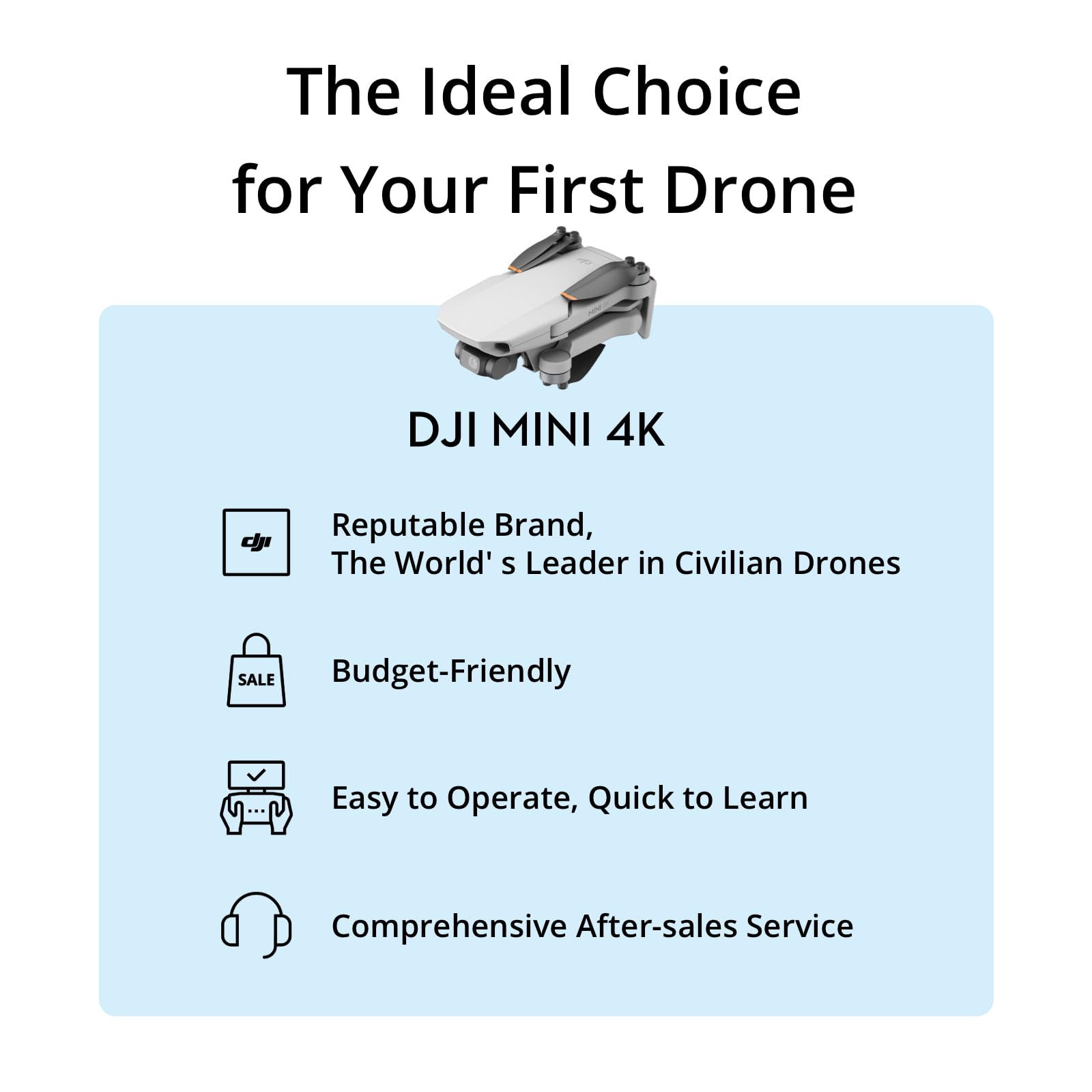 DJI Mini 4K Fly More Combo, Drone with 4K UHD Camera for Adults, Under 249 g, 3-Axis Gimbal Stabilization, 10km Video Transmission, Auto Return, 3 Batteries for 93-Min Max Flight Time, QuickShots