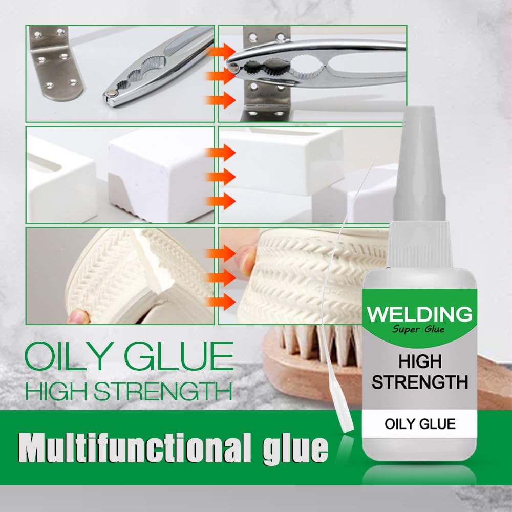 Welding High Strength Oily Glue, 2024 New Multifunctional Universal Glue Super Glue Fast Repair, Strong Plastic Glue for Metal Plastic, Wood Ceramics, Plastics, Jade (50g 5pcs)