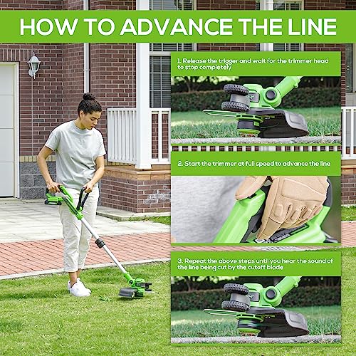 Greenworks 24V 12-Inch Cordless String Trimmer/Edger (Gen 2), Battery and Charger Not Included