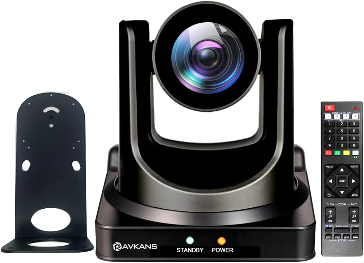 AVKANS NDI PTZ Camera - 30X Auto Tracking Live Streaming NDI Camera with SDI/HDMI/IP Outputs for Church Worship School Sport Hospital Wedding Live Streaming (Newtek Official NDI Camera)