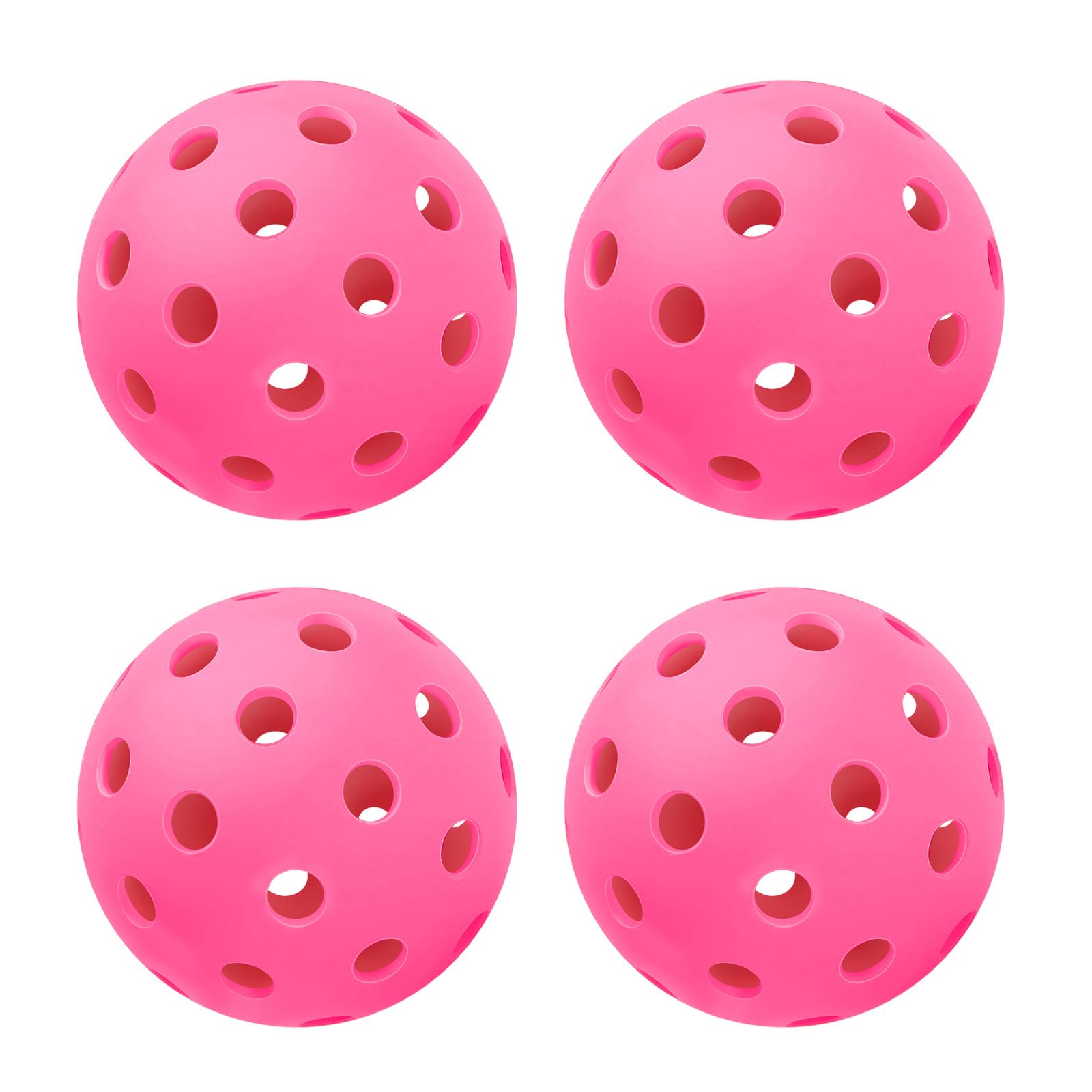 TZWAY Indoor and Outdoor Pickleball Balls - USAPA Approved - X-40 Pickleball Balls - High Elasticity & Durable - 4 Pack Pink