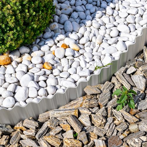 LAVEVE Corrugated Metal Garden Edging 12" x 20Ft, Landscape Edging Border for Lawn, Flower Bed, Garden Fence, Paver Edging (Real Rusted)