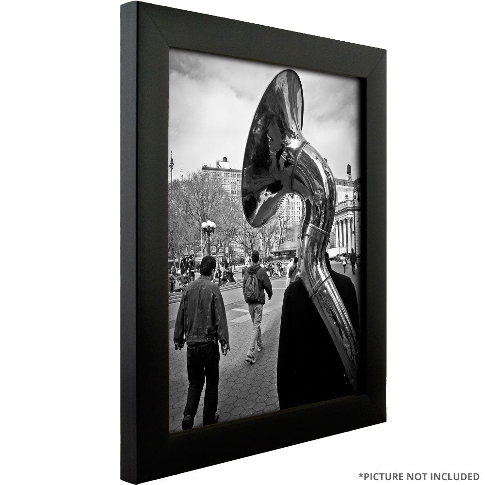 Craig Frames 18x24 Poster Frame | Contemporary 1" Premium Matte Black | High Clarity Acrylic (Plexiglass)